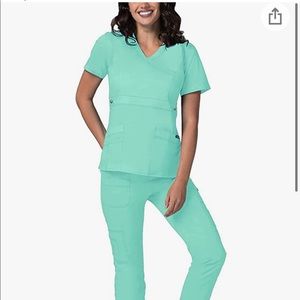 Adar Active Classic Scrub Set, Turquoise